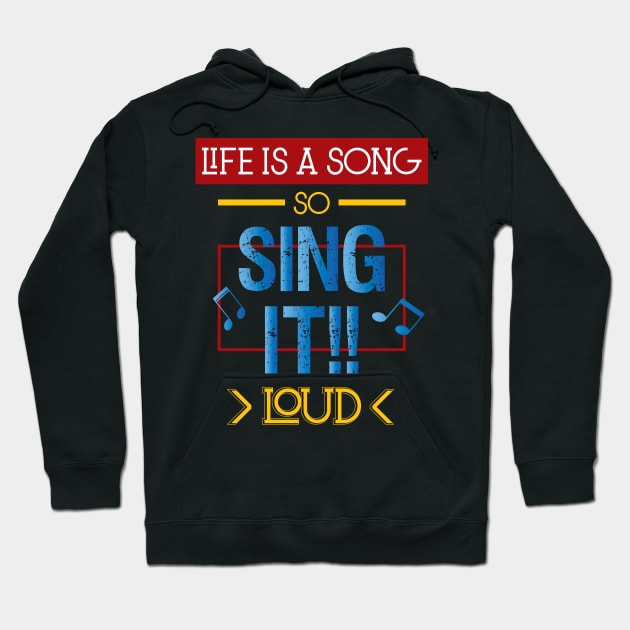 Inspirational Music Quotes For Life Hoodie by WIZECROW